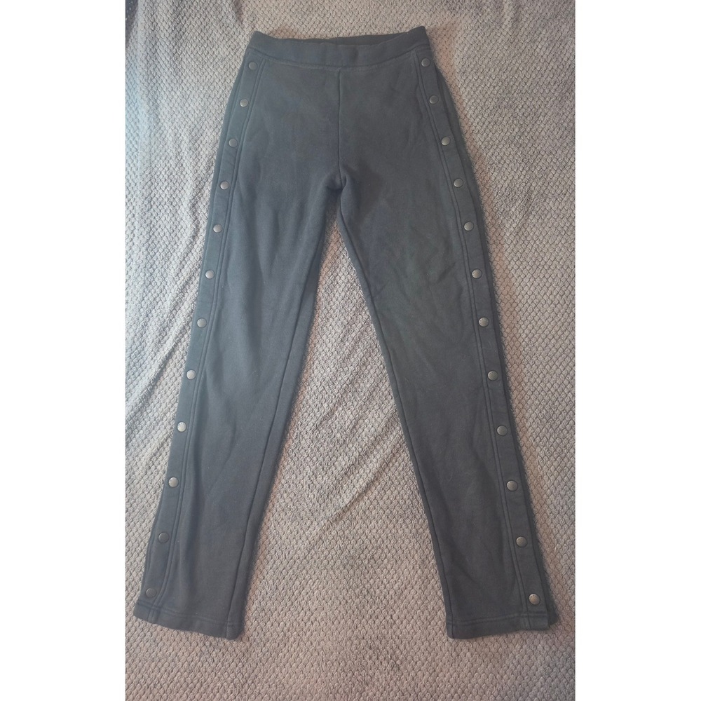 Rag & Bone Black Snap Button Side Sweatpants Joggers XS Cotton Loungewear